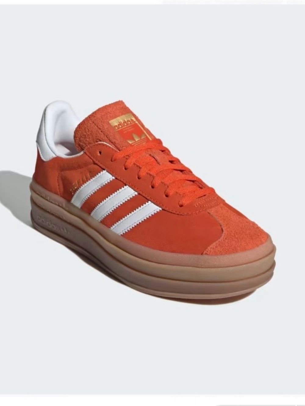 Adidas gazelle bold sneakers collegiate orange women’s 7 rare color